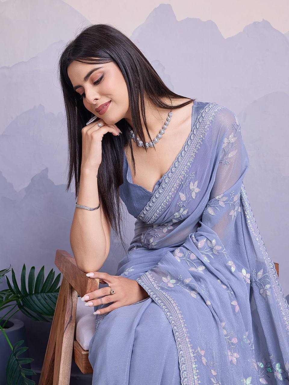 Elegant Look Premium Chiffon Saree Collection.