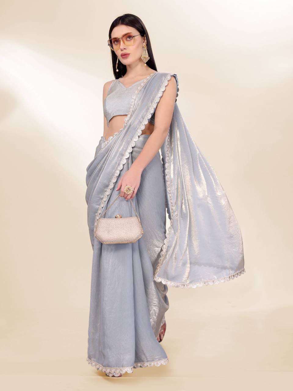 Perfect Party Wear Fendy Silk Saree Collection.