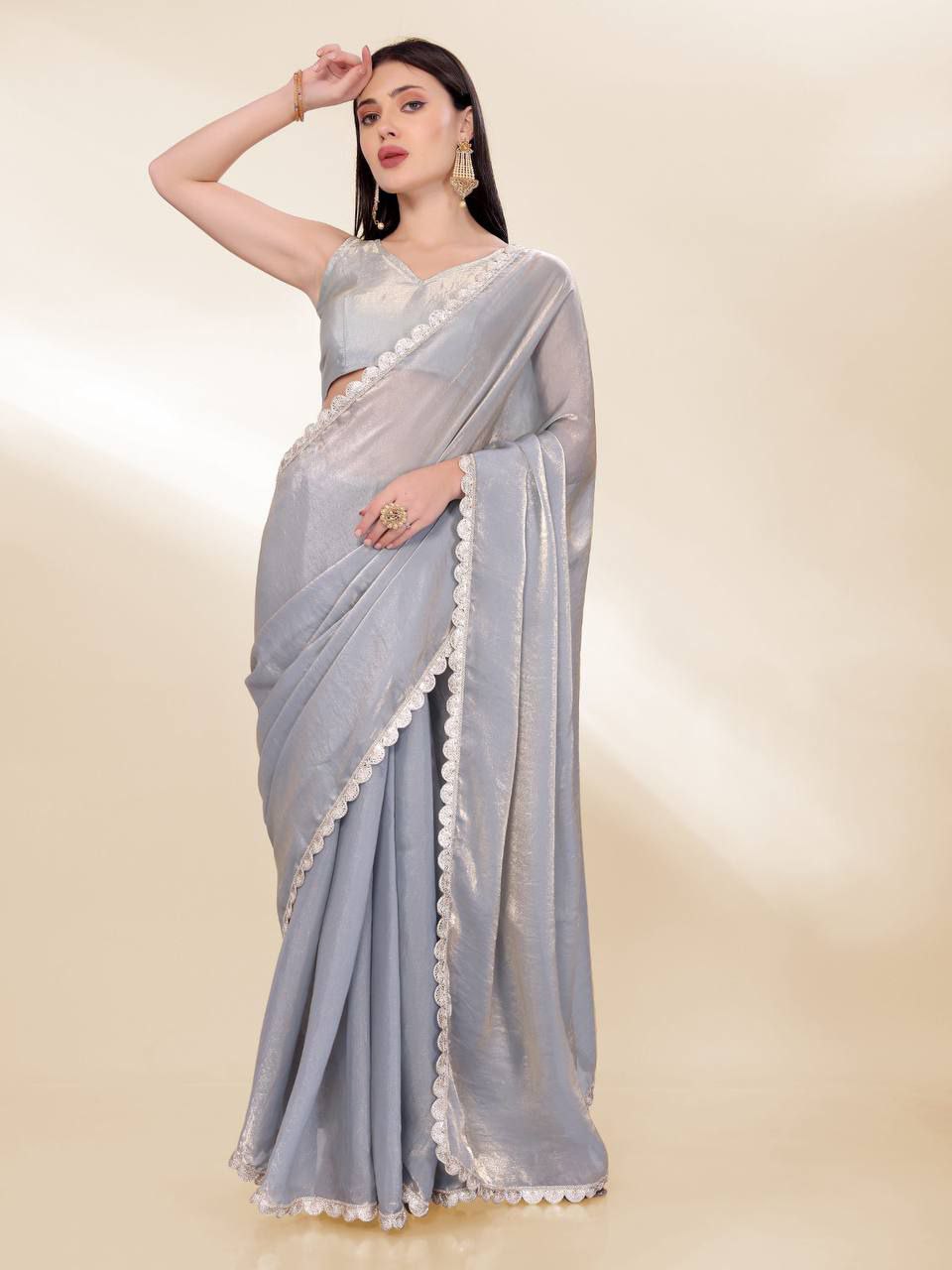 Perfect Party Wear Fendy Silk Saree Collection.