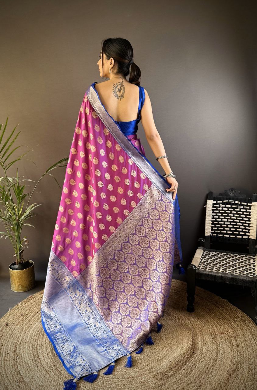 Most Pretty Designer Kanjivaram Katan Silk Saree Collection.