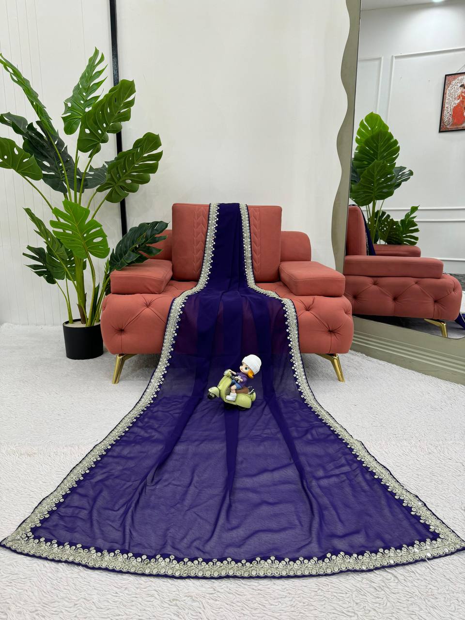 Latest Most Trendiest Designer Heavy Georgette Saree Collection.