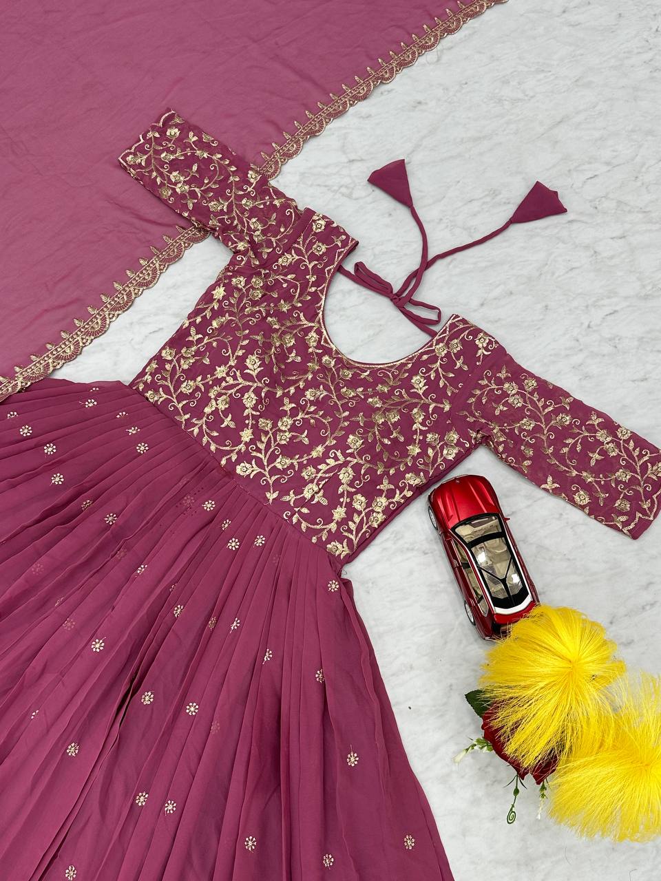 Heavy Faux Georgette Designer Gown Collection.