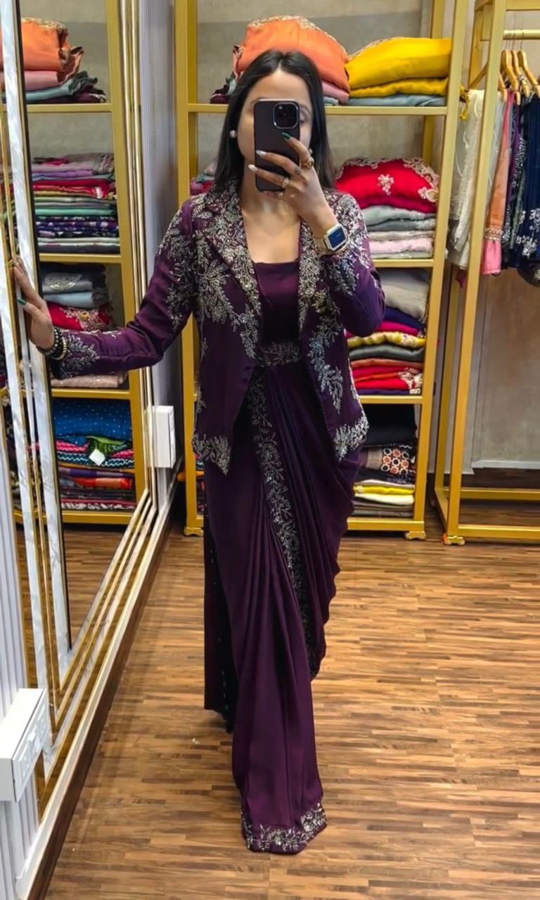 Most Trendy Party Wear Readymade Designer Saree Collection.