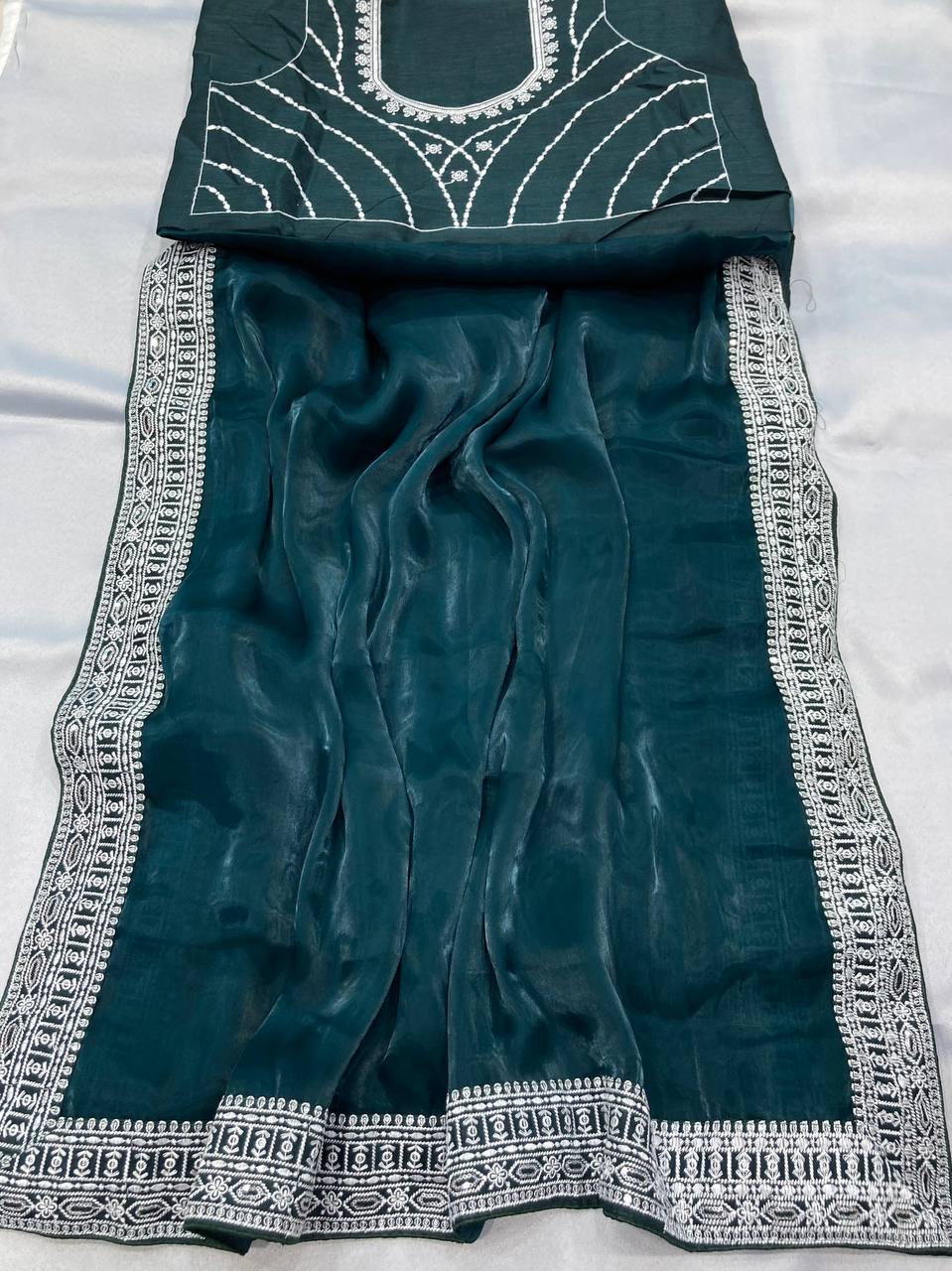 Beautiful Premium Soft Zimmy Chu Party Wear Saree.