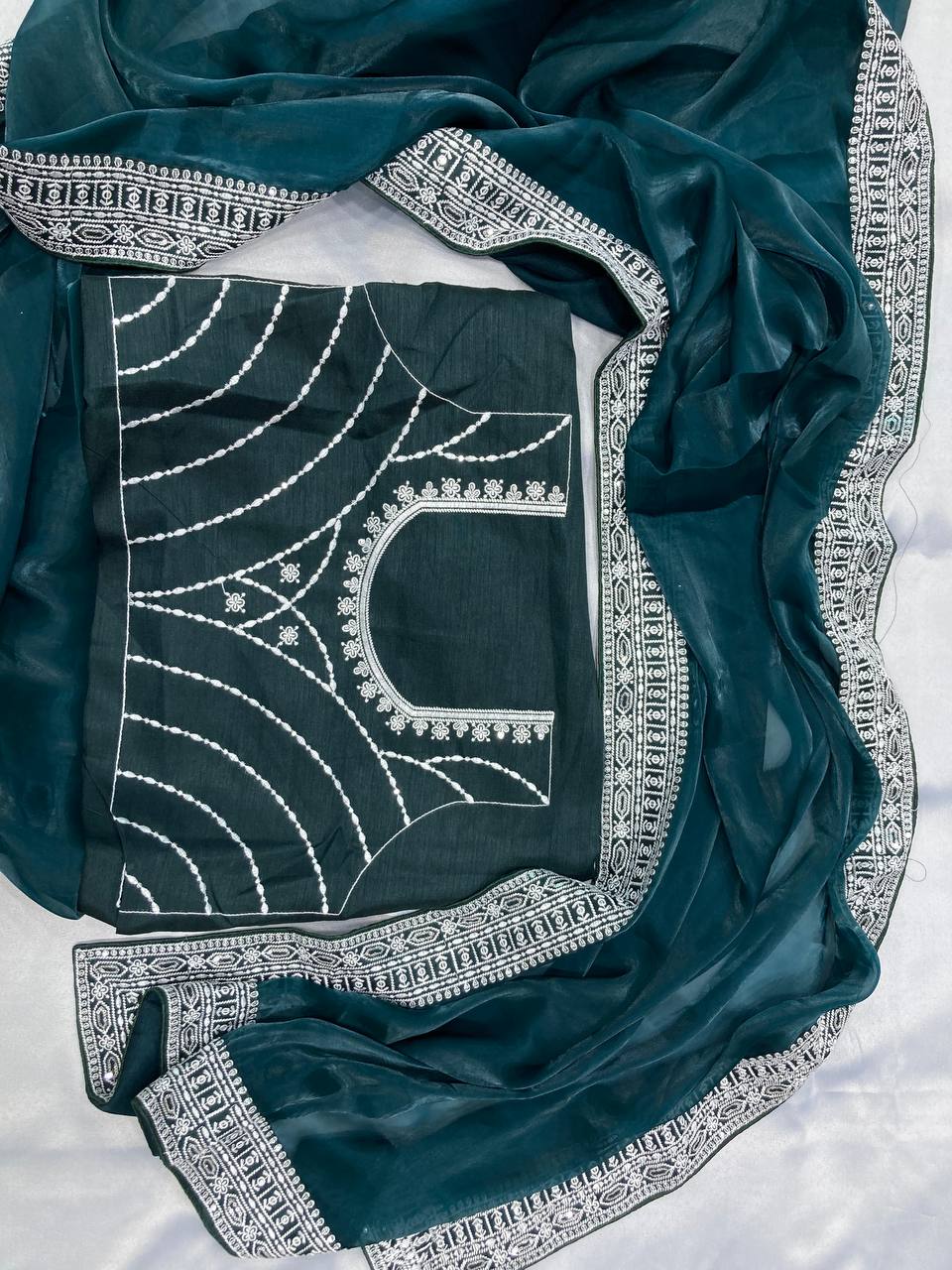 Beautiful Premium Soft Zimmy Chu Party Wear Saree.
