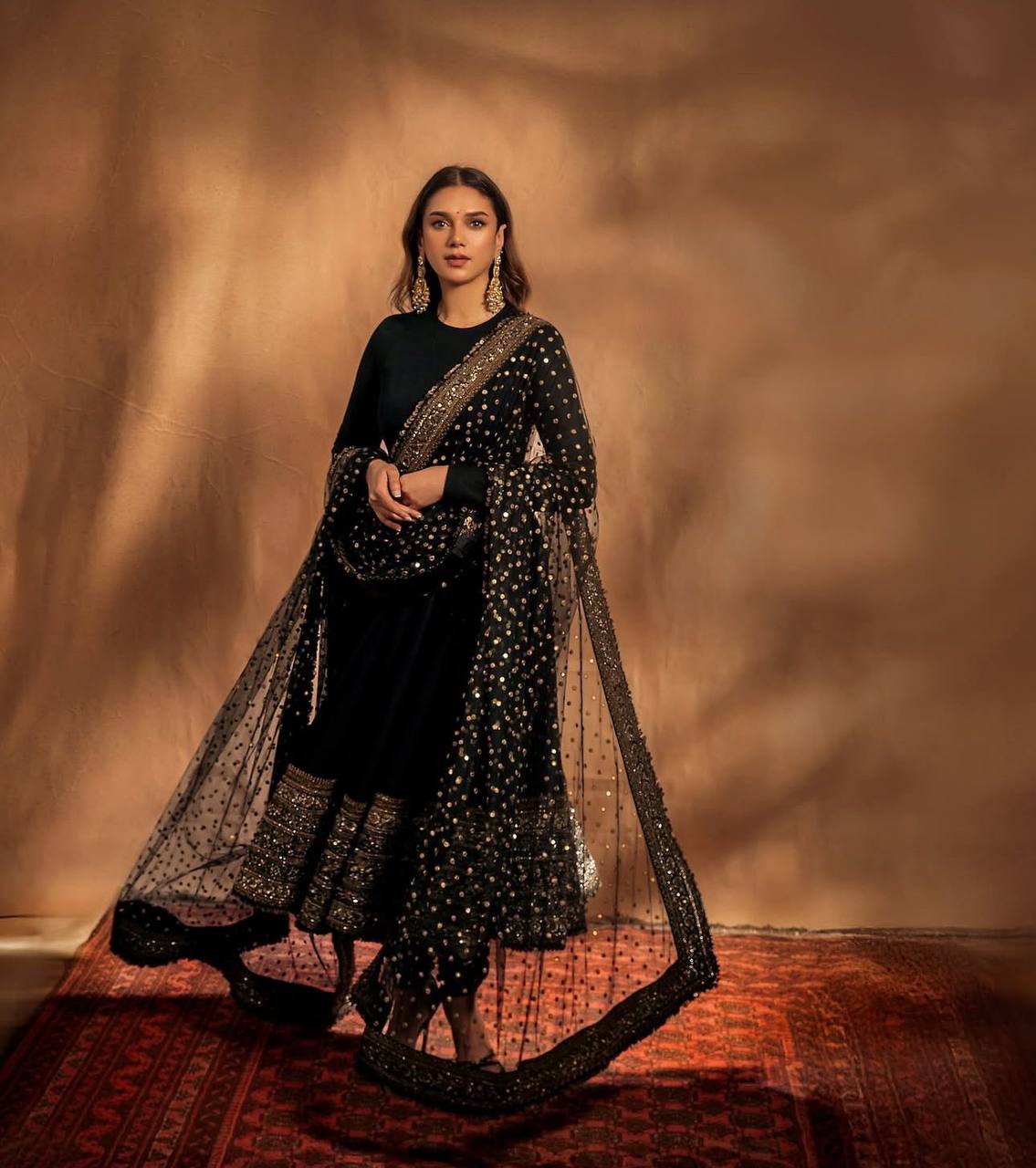 Latest Trendy Designer Party Wear Black Gown.