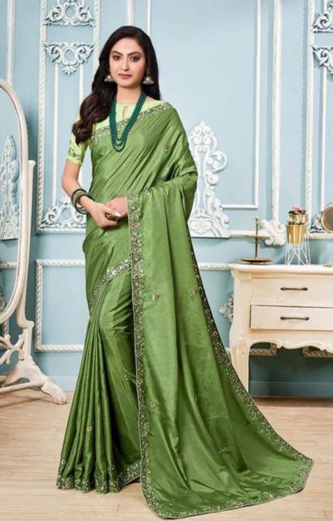 Occasion Wear Special Vichitra Silk Sarees.