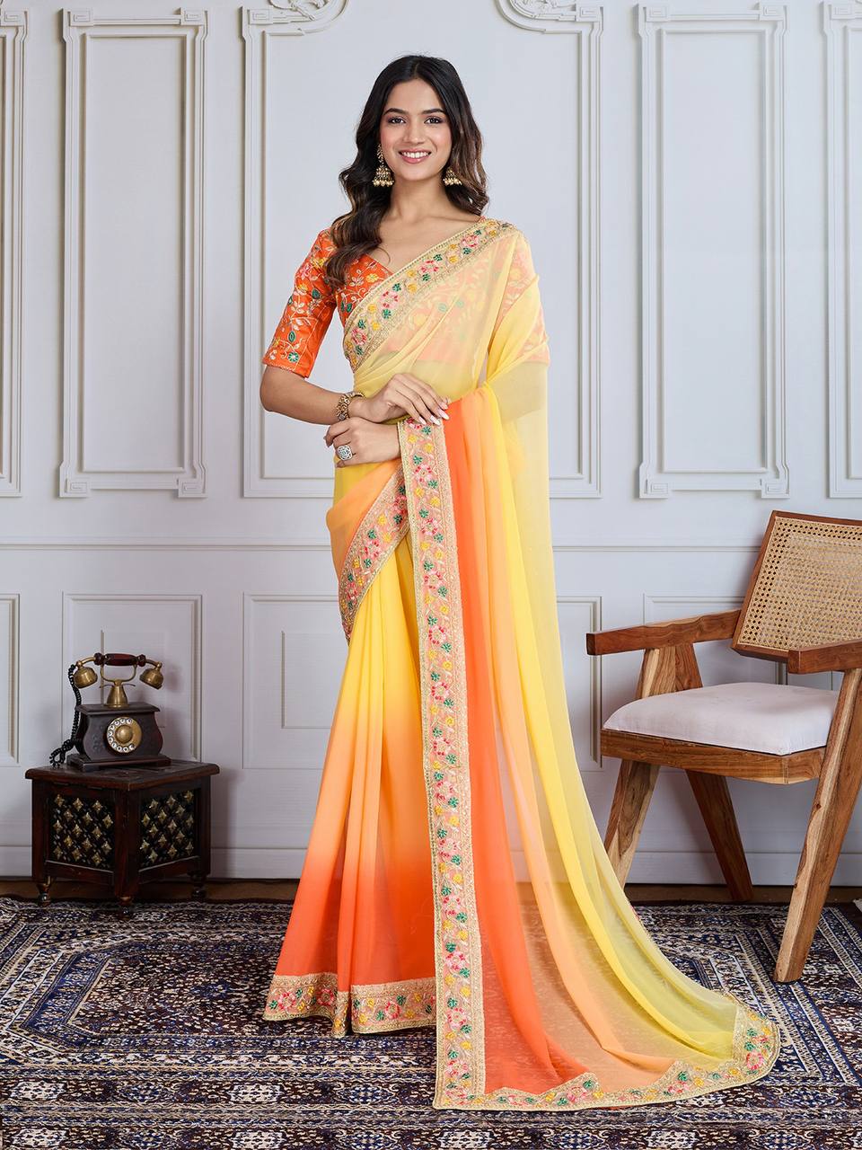 Amazing Designer Colour Pedding Saree Collection.