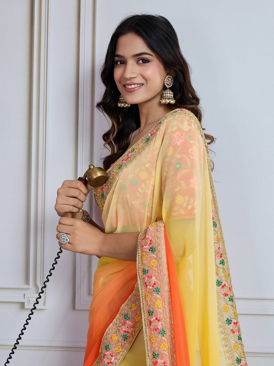 Amazing Designer Colour Pedding Saree Collection.