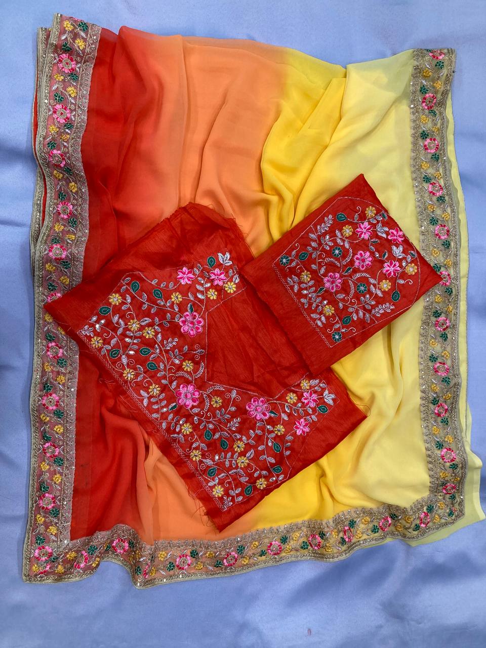 Amazing Designer Colour Pedding Saree Collection.