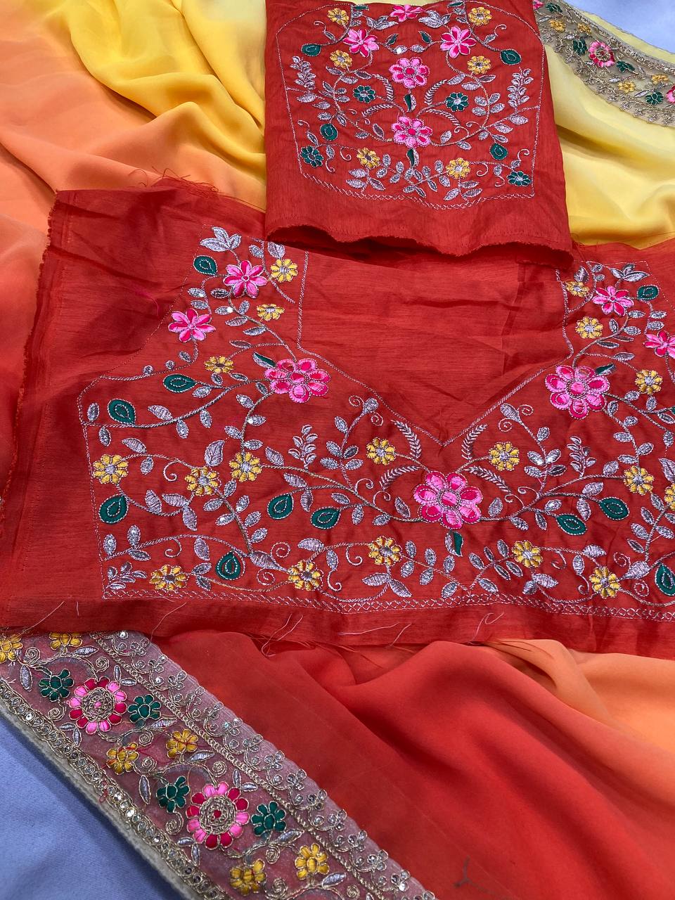Amazing Designer Colour Pedding Saree Collection.