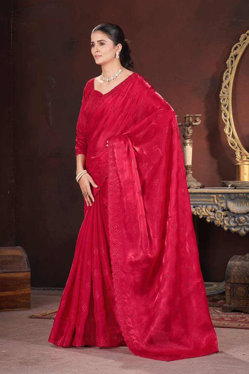 Wedding Wear Special New Red Saree Collection.