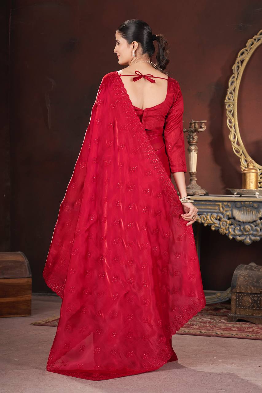 Wedding Wear Special New Red Saree Collection.