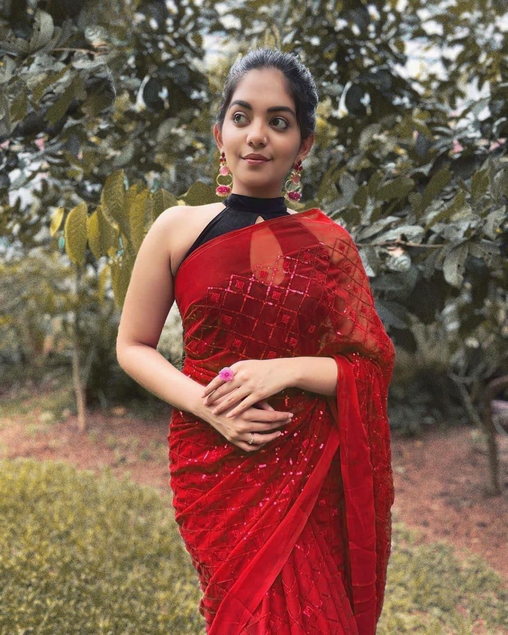 Weddings Wear Special Red Georgette Saree.