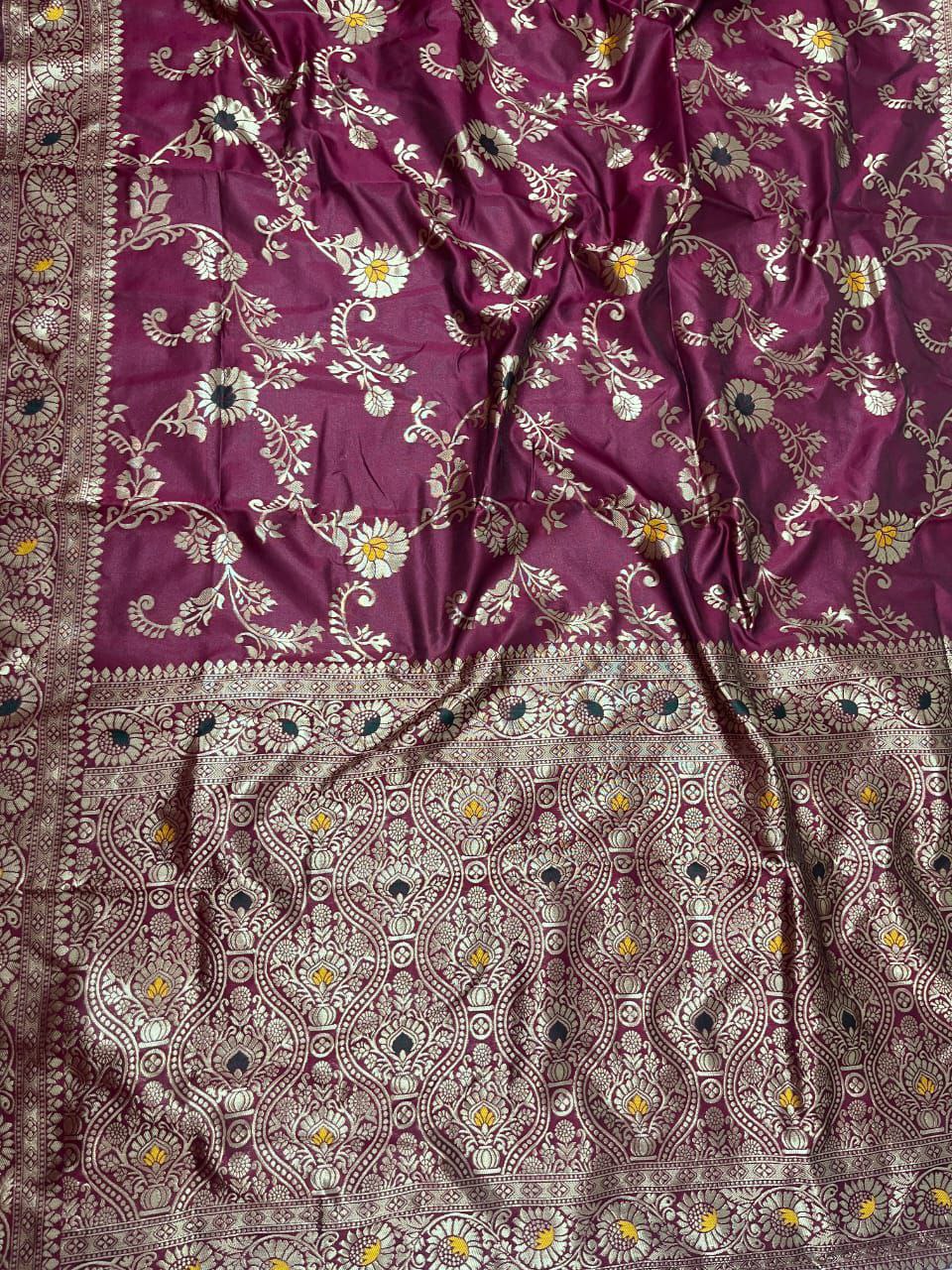 Royal Look Beautiful Banarasi Soft Silk Saree Collection.