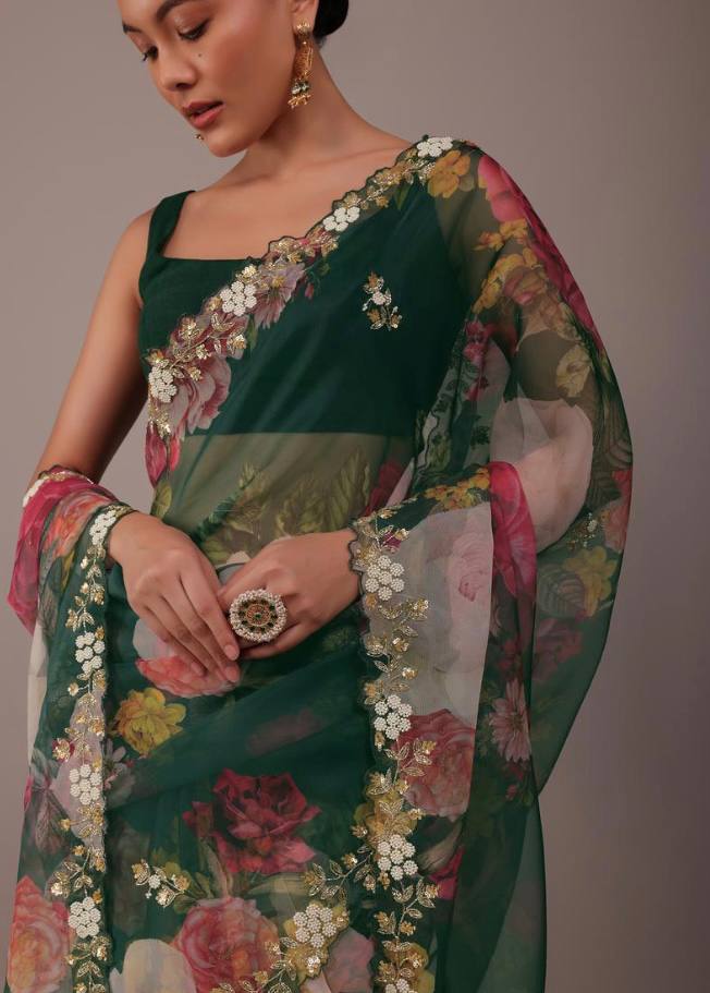 Latest Premium Soft Tibby Organza Saree Collection.