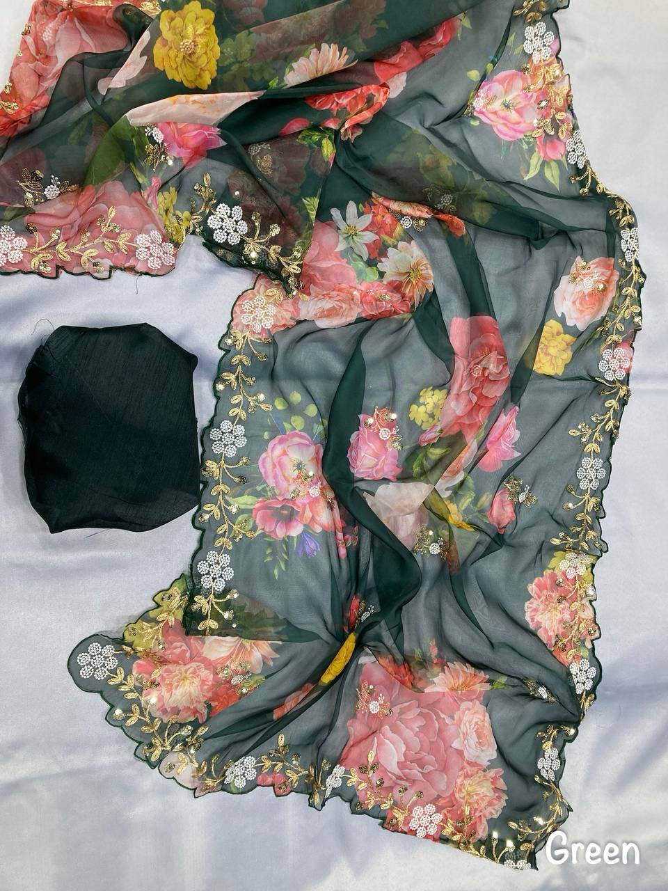 Latest Premium Soft Tibby Organza Saree Collection.
