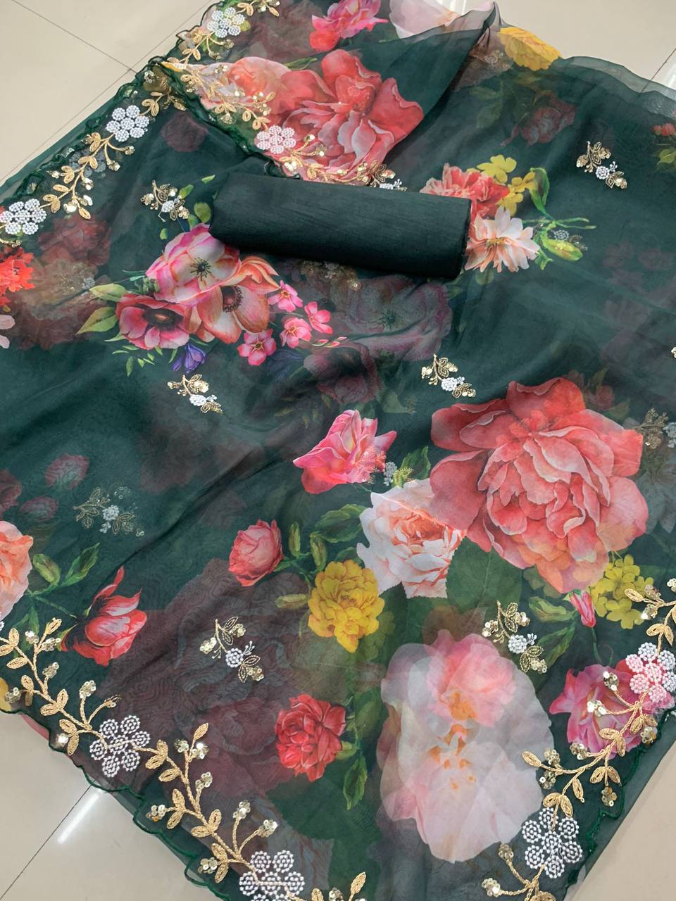 Latest Premium Soft Tibby Organza Saree Collection.