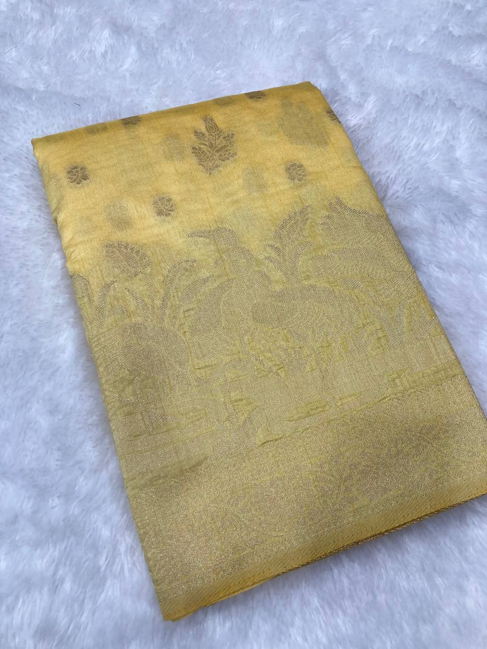 Latest Haldi Functions Special Soft Dolla Silk Saree Collection.