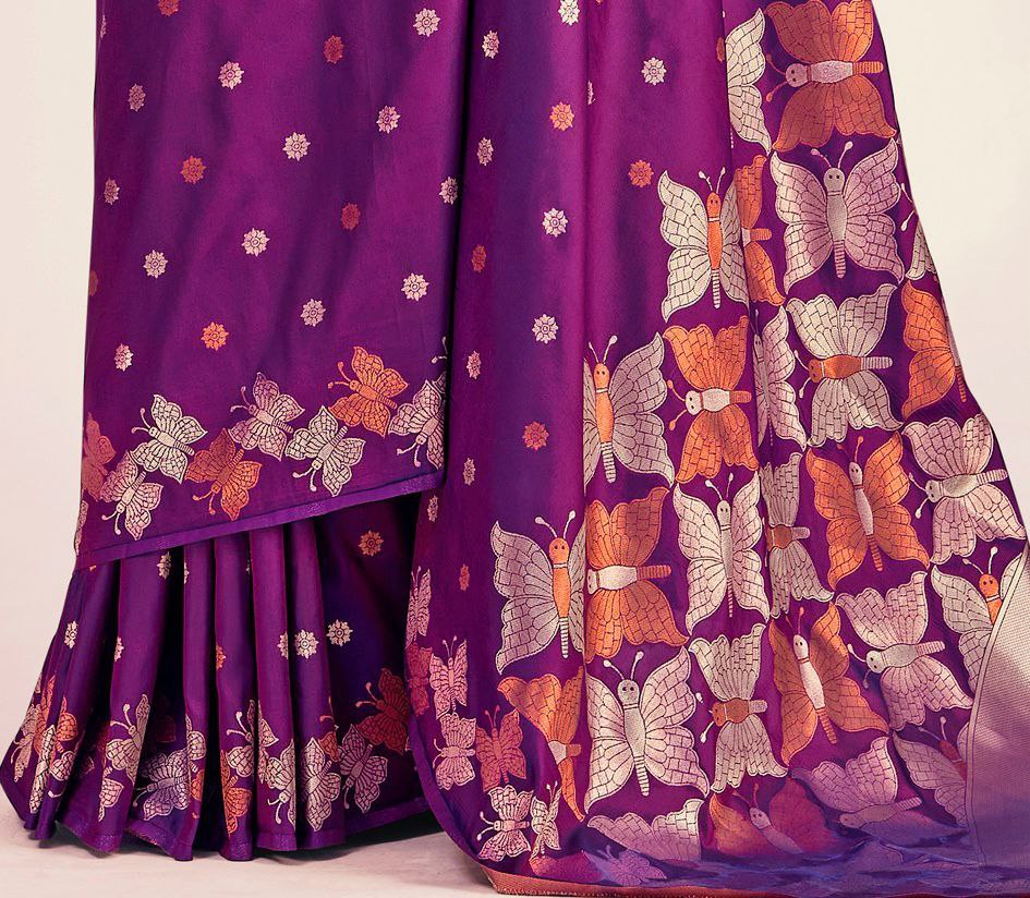 Trendy Designer Heavy Lichi Silk Saree Collection.
