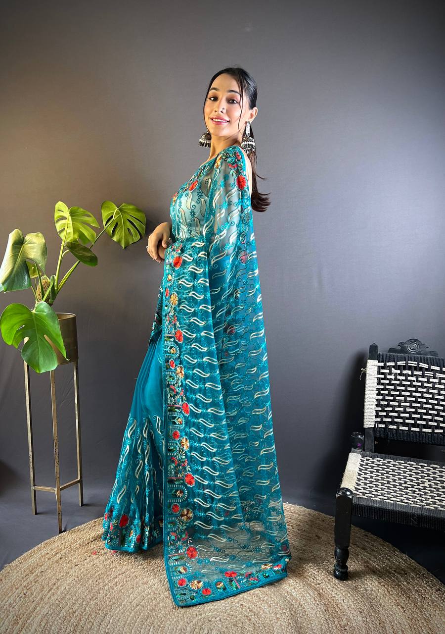 Pretty Latest Premium Heavy Butterfly Net Saree Collection.