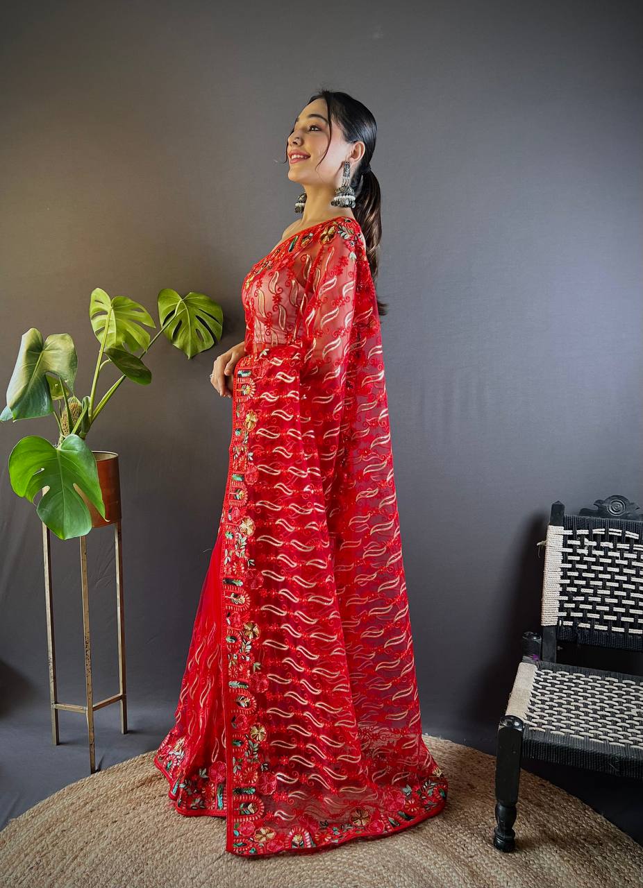 Red Colour Wedding Functions Special New Saree Collection.