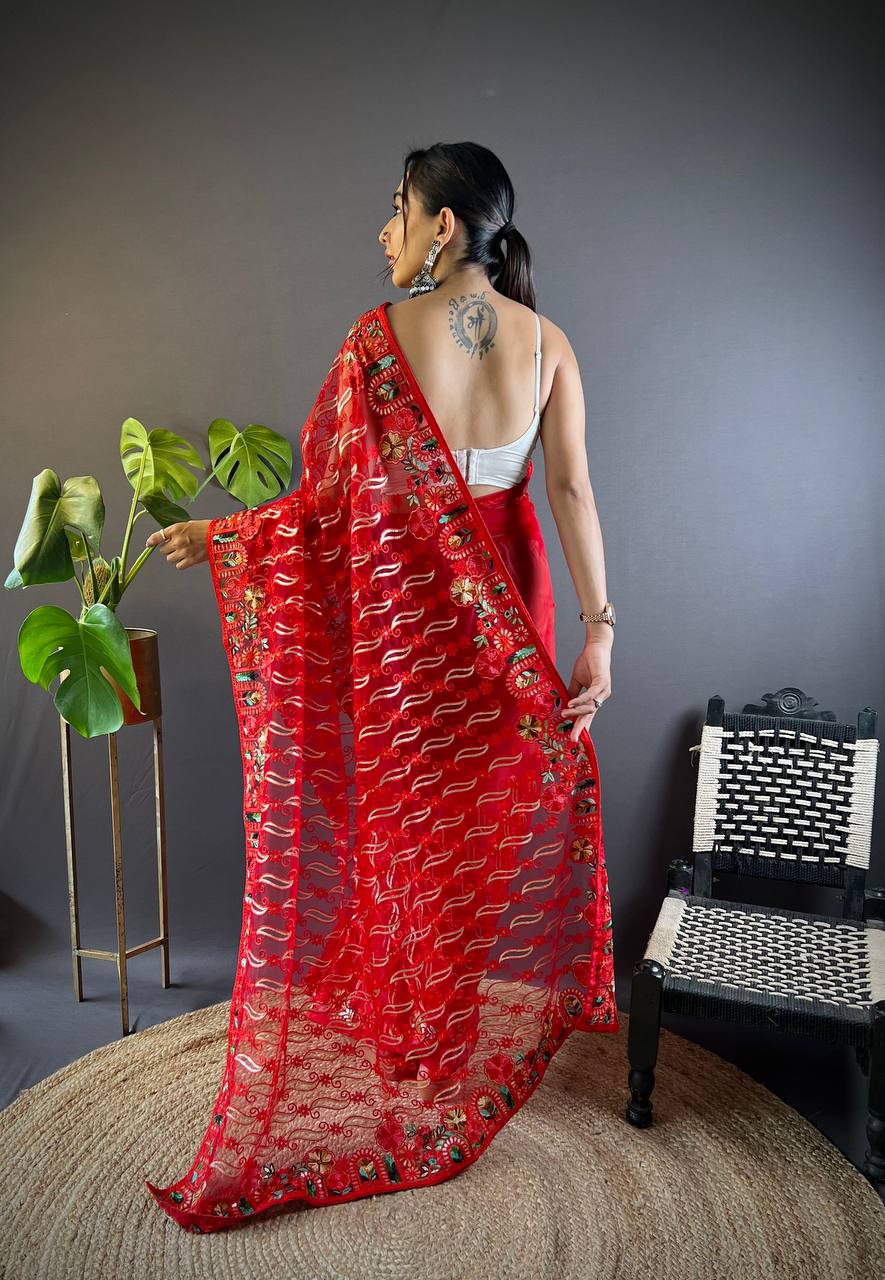 Red Colour Wedding Functions Special New Saree Collection.