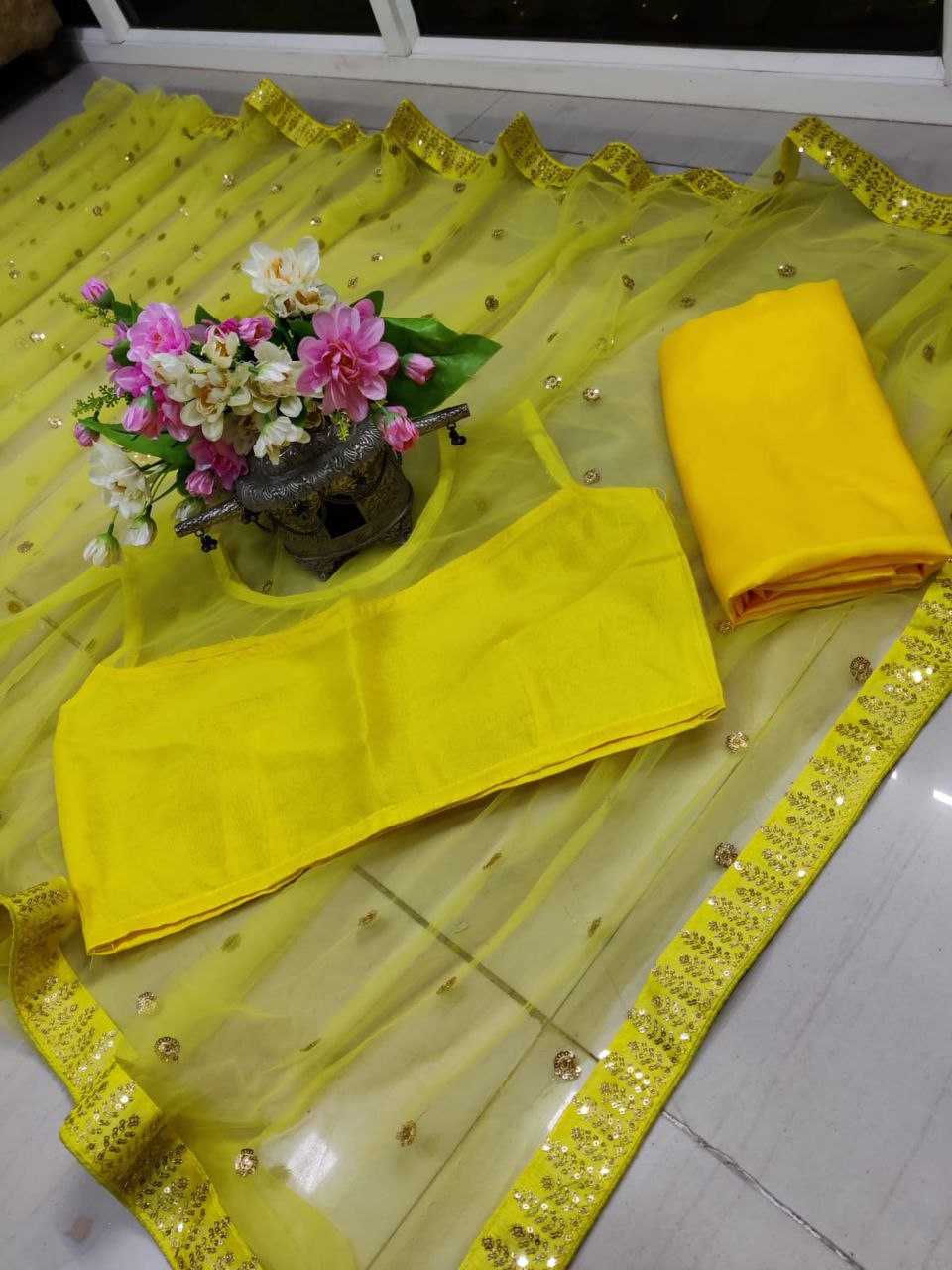 Haldi Ceremony Special Yellow Saree Collection.