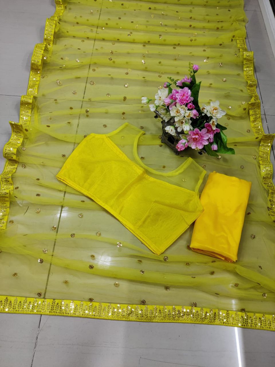 Haldi Ceremony Special Yellow Saree Collection.