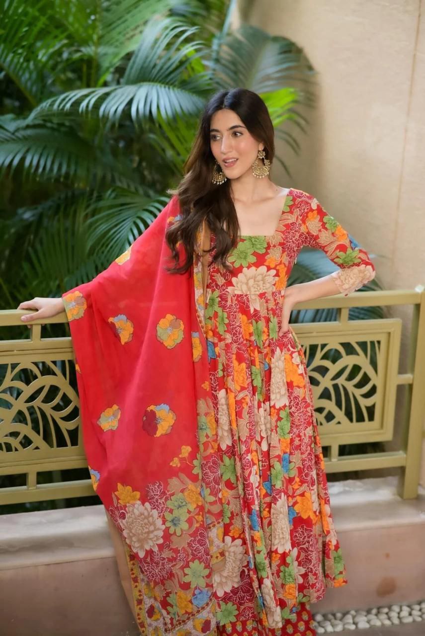 Latest Designer Festival Special Anarkali Plazzo Outfit.