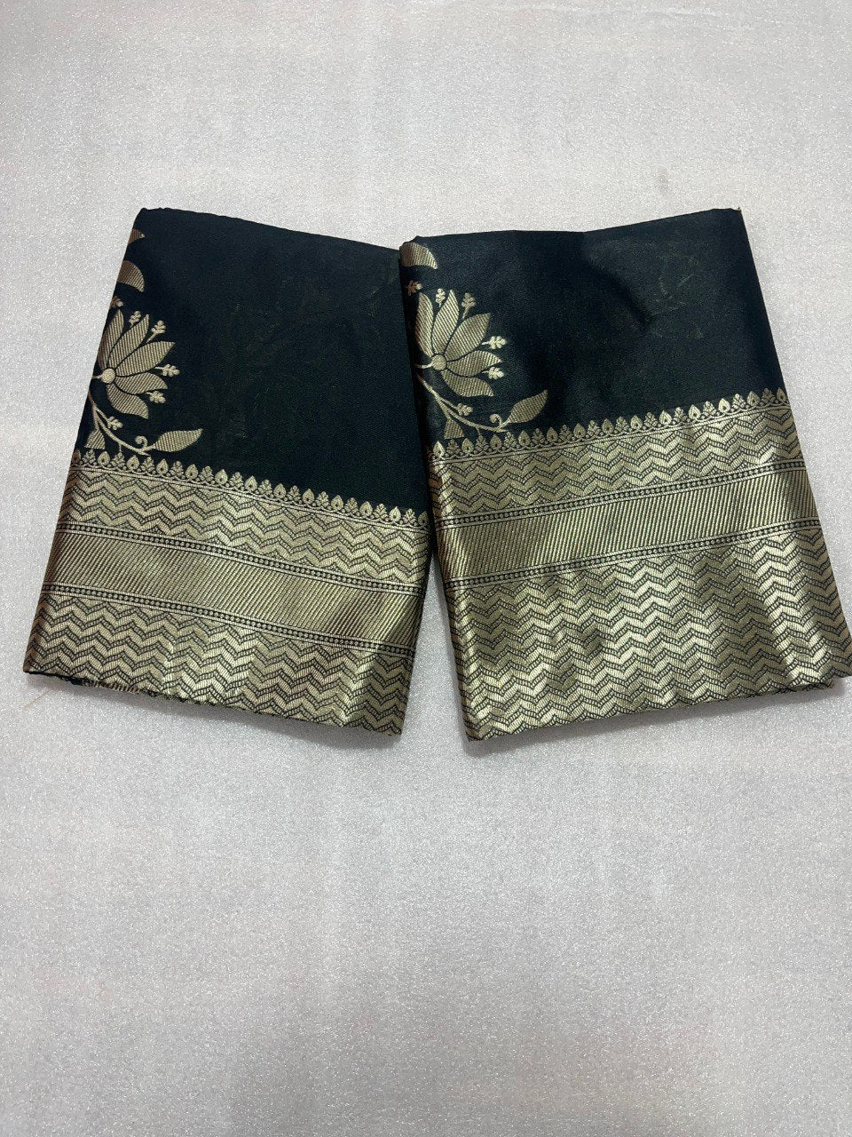Party Wear Special Black Soft Banarasi Silk Saree Collection.