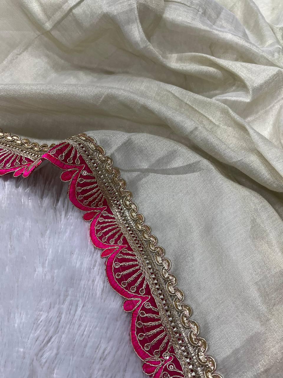 Adorable Designer Party Wear Heavy Tissue Silk Saree Collection.