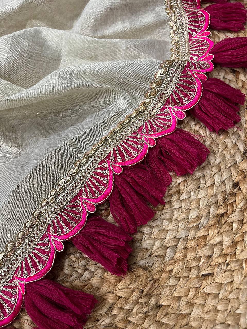 Adorable Designer Party Wear Heavy Tissue Silk Saree Collection.