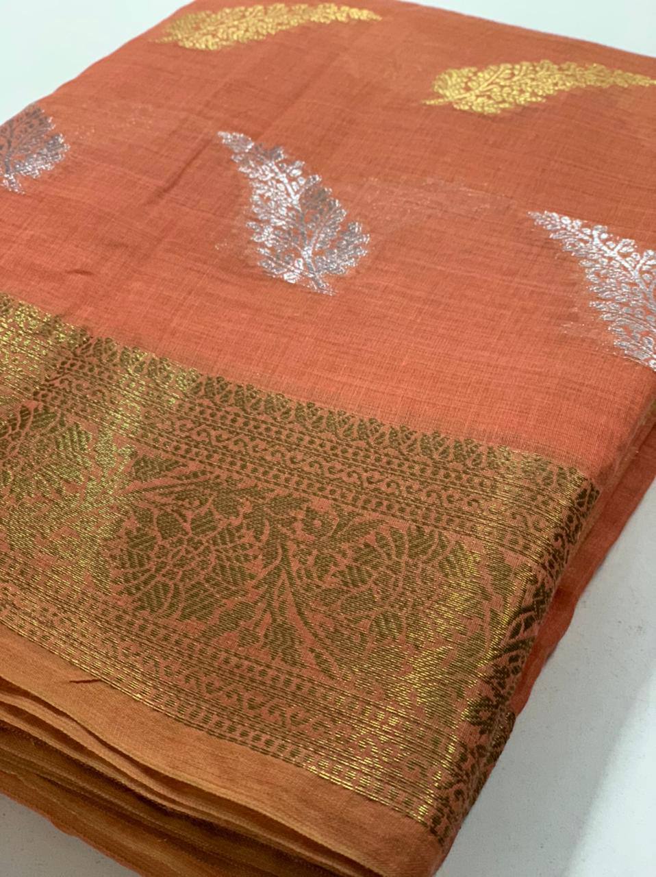 Preety Saree on premium cotton Silk with Jacquard work Saree.