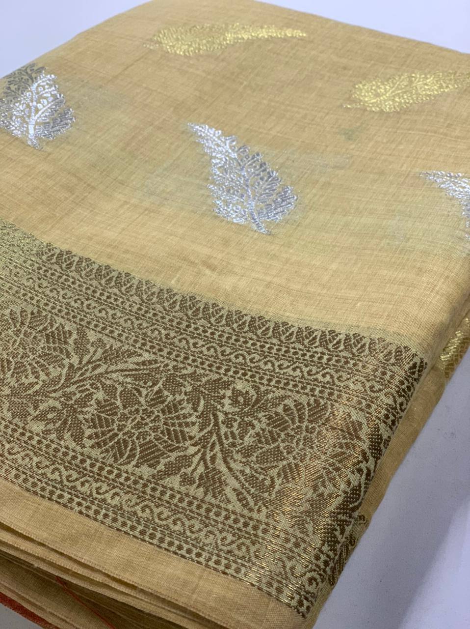 Latest Designer Premium Cotton Silk Saree.