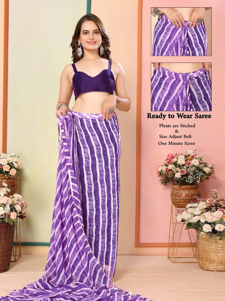 1-Minute Leriya Ready To Wear Saree Collection.