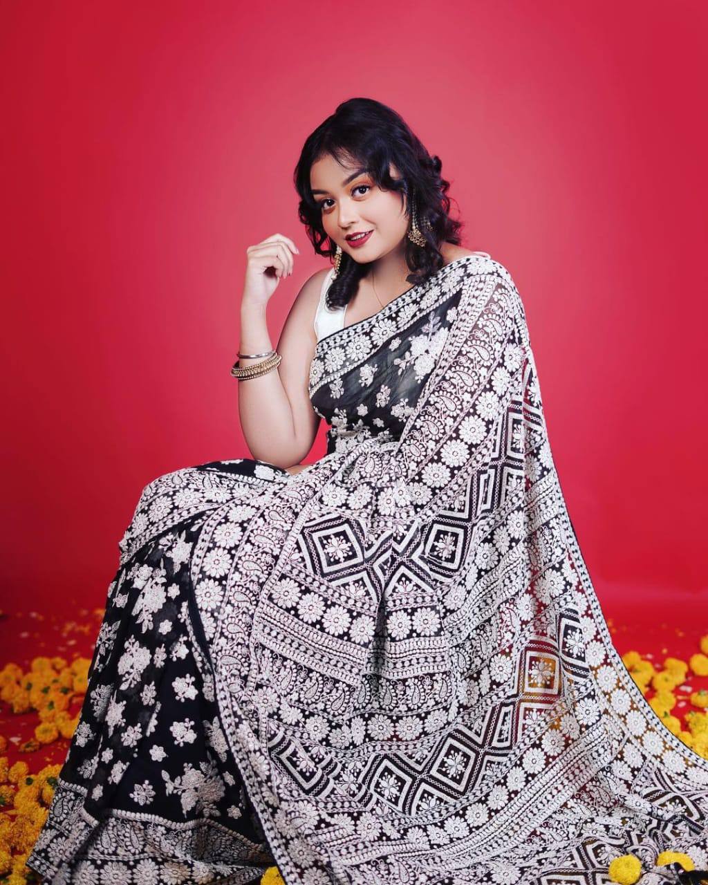Most Demanding Beautiful Designer Party Wear Black Saree Collection.