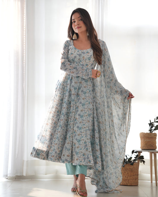 New Floral Printed Casual Wear Special Outfit.