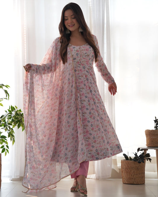 Casual Wear Special Pink Chiffon Outfit.