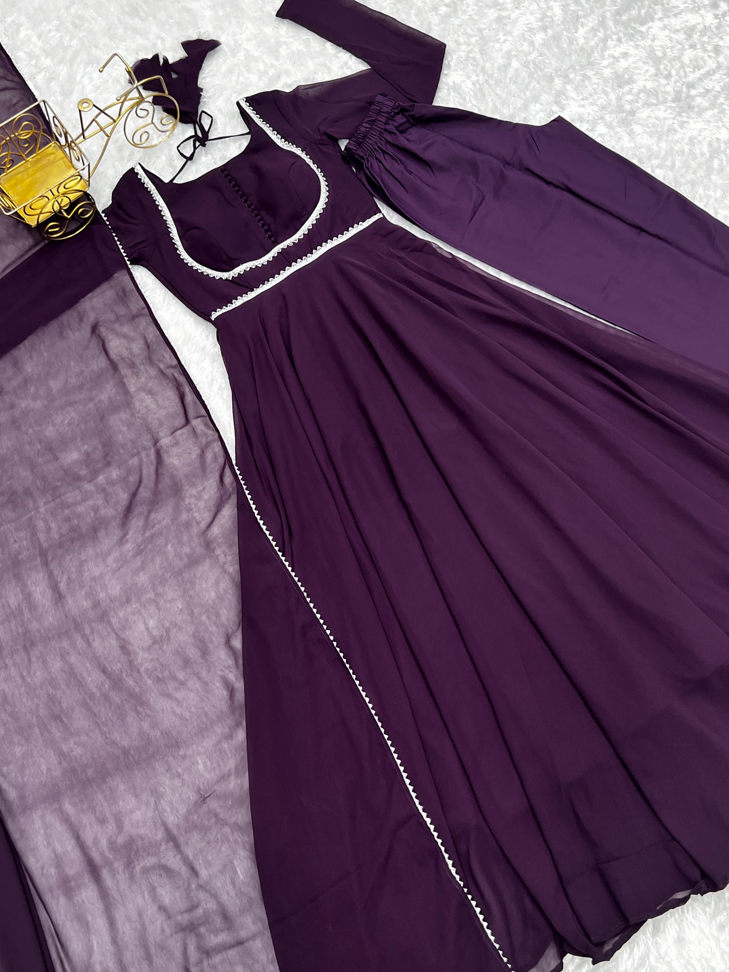 Impressive Look Wedding Wear Special Gown.