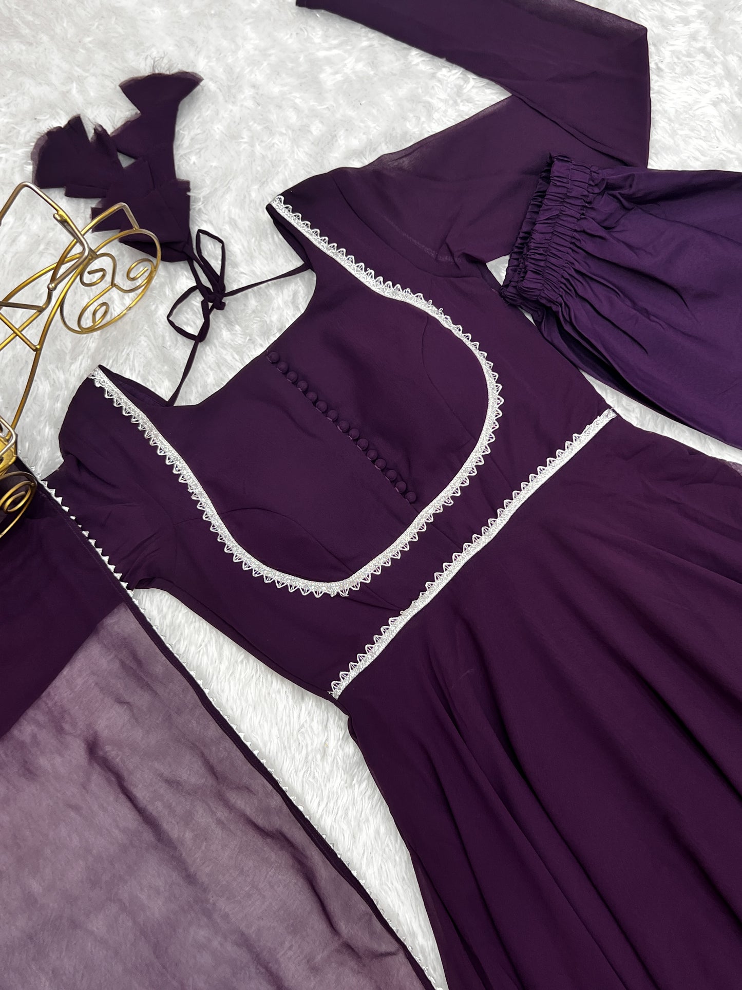 Impressive Look Wedding Wear Special Gown.