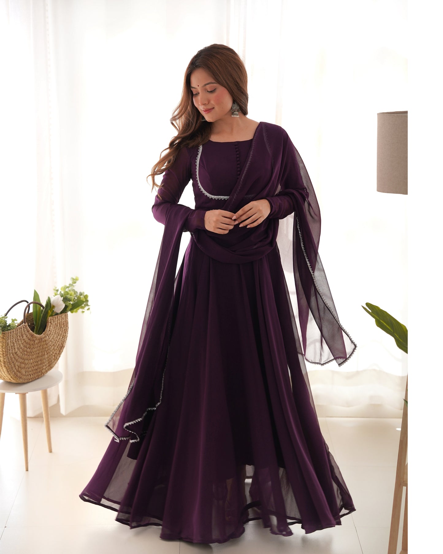 Impressive Look Wedding Wear Special Gown.