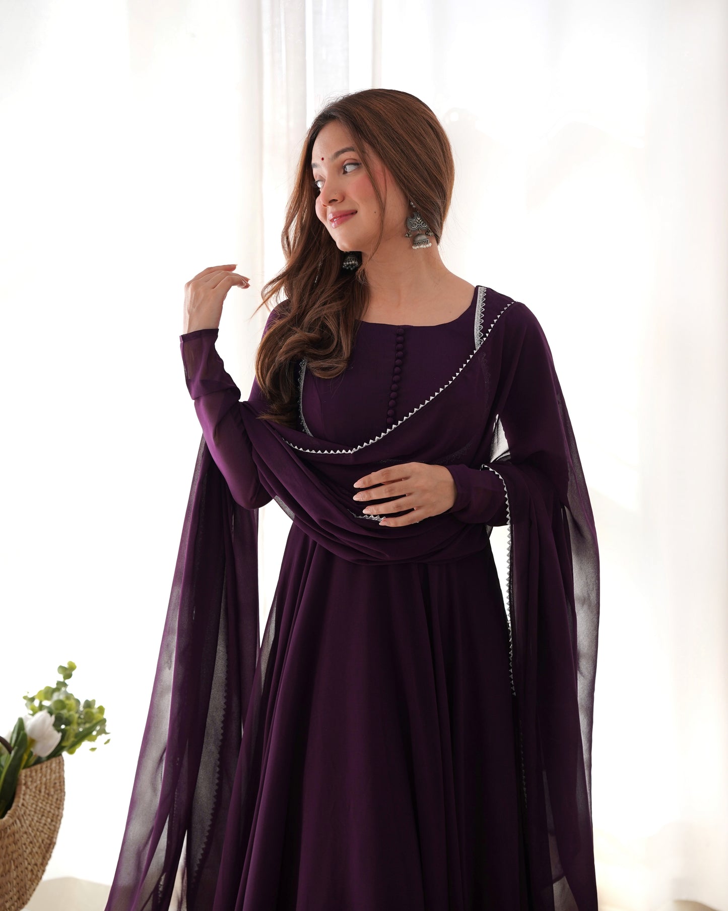 Impressive Look Wedding Wear Special Gown.