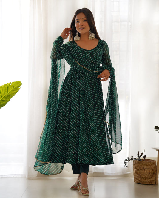 Pretty Look Green Color Trendy outfit.