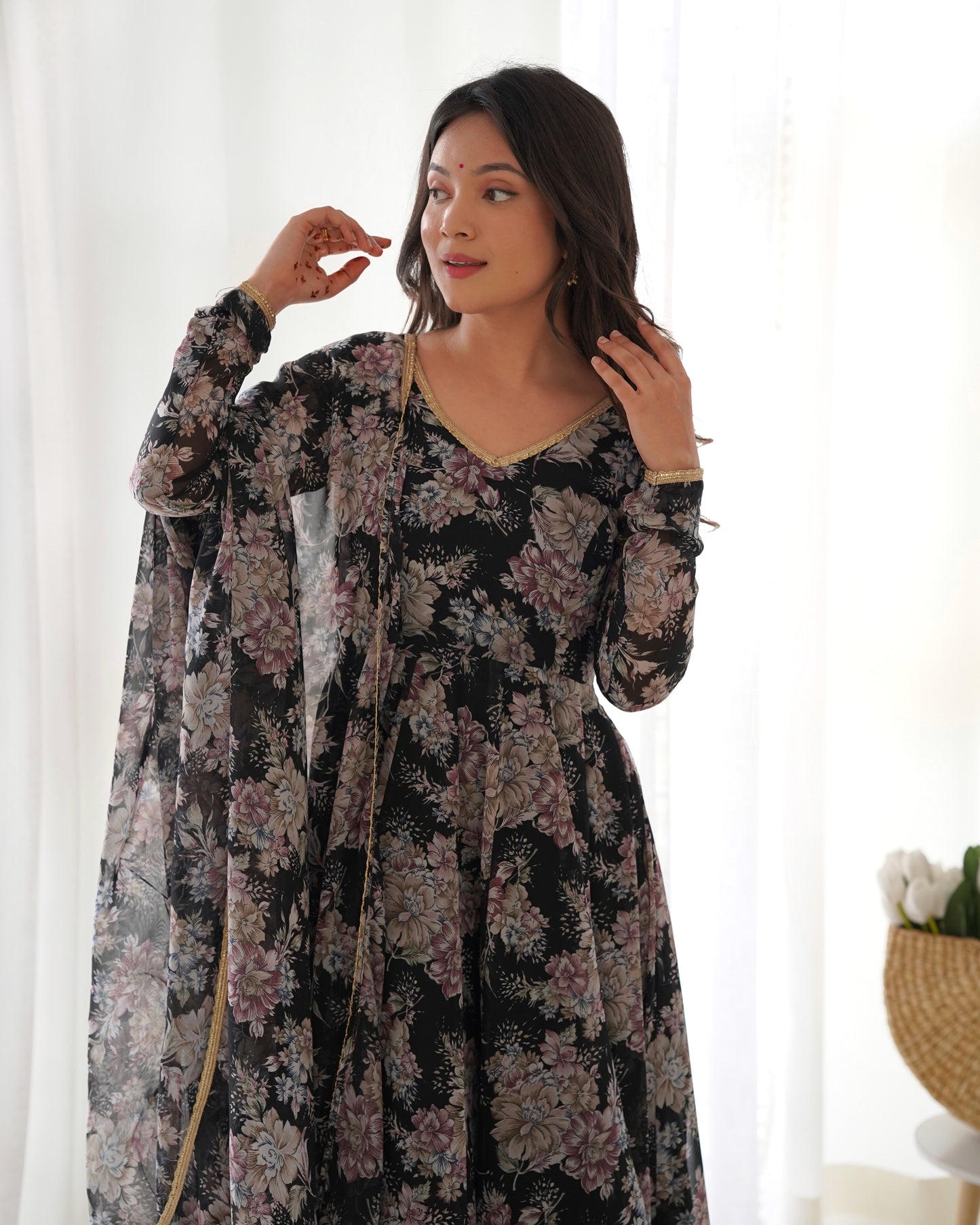 Beautiful Trendy Designer Anarkali Outfit.