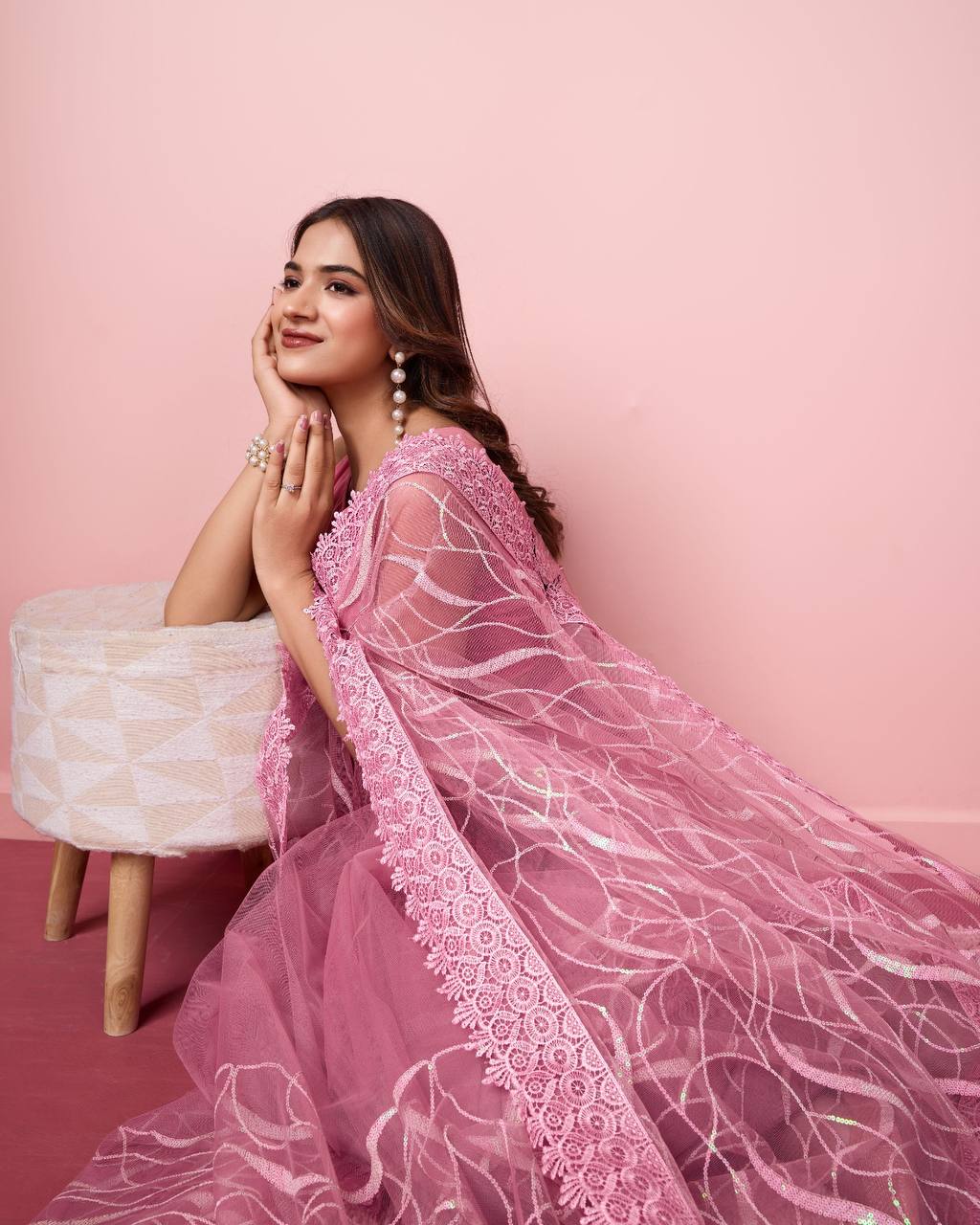 Pretty Premium Quality Soft Net Saree Collection