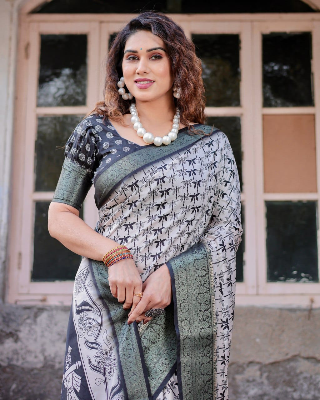 Premium Digital Printed Pure Silk Casual Wear Special Saree.