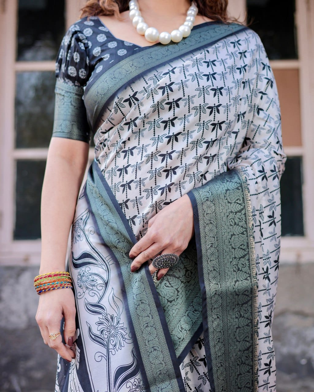 Premium Digital Printed Pure Silk Casual Wear Special Saree.