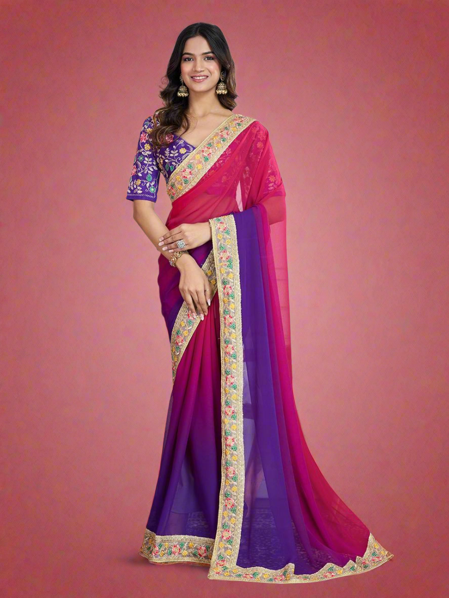 Latest Trendy New Party Wear Saree Collection.