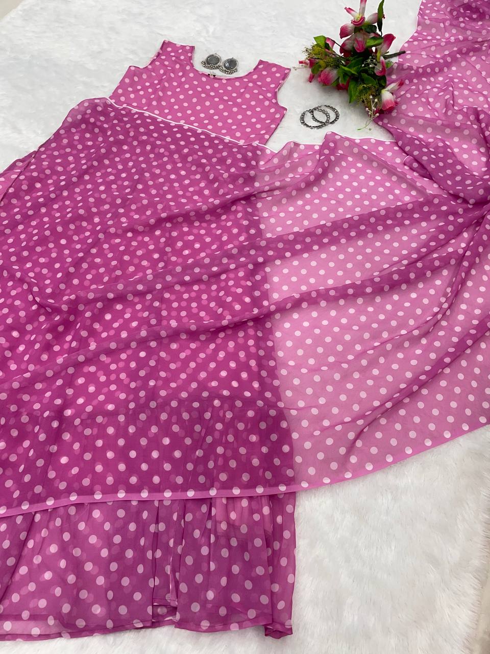 New Latest Designer Trendy 10 Second Ready Made Gown Saree.